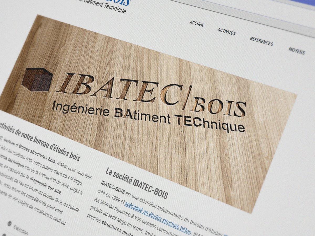 Page d'Accueil du site IBATEC BOIS Page d'Accueil du site IBATEC BOIS